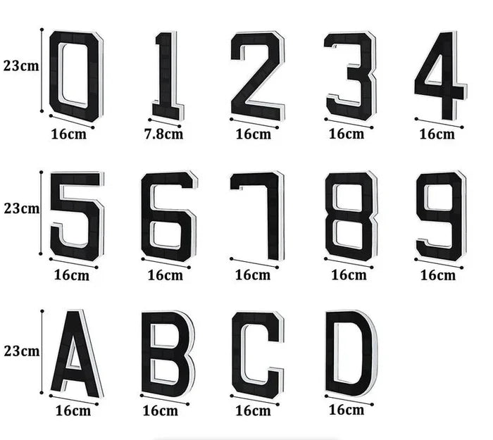Waterproof LED Solar Address Number Sign