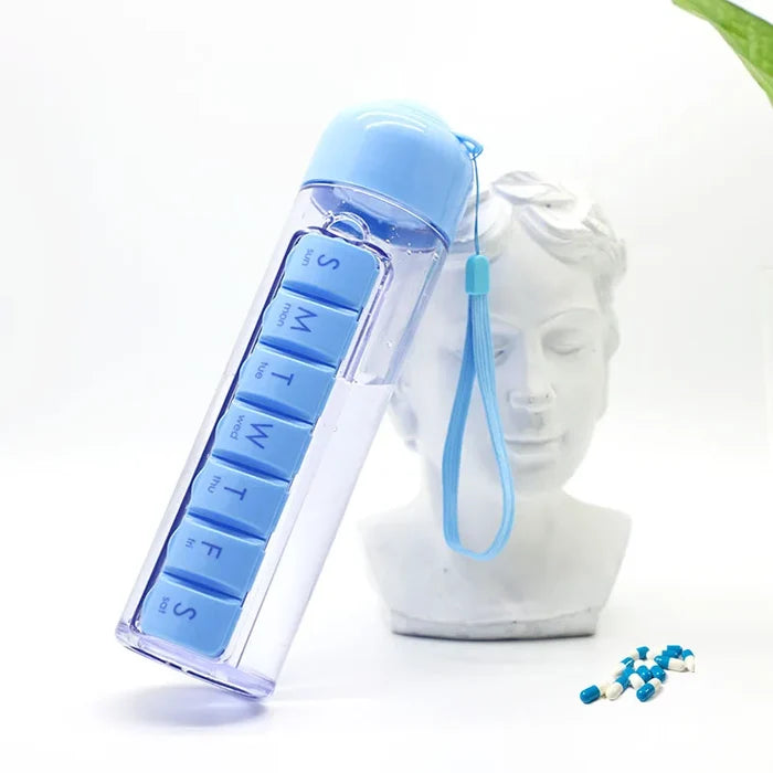 Weekly 7 Days 350ML Capsule Shape Pill Organizer Case Portable