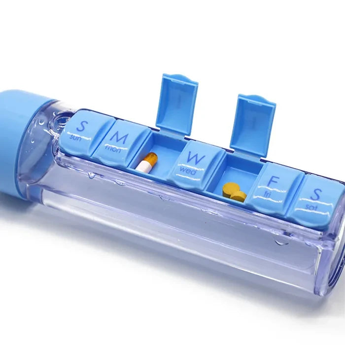 Weekly 7 Days 350ML Capsule Shape Pill Organizer Case Portable