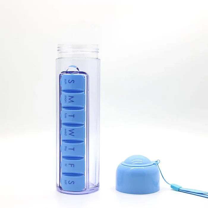 Weekly 7 Days 350ML Capsule Shape Pill Organizer Case Portable