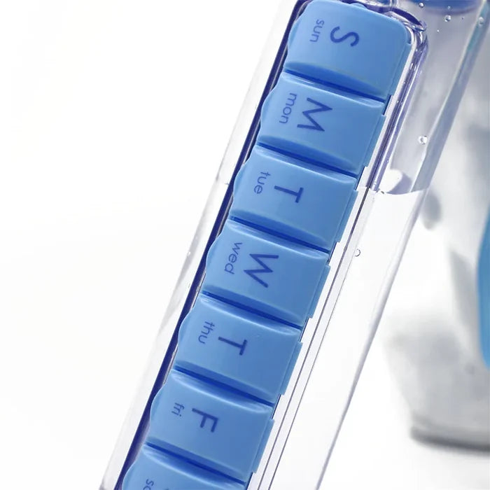 Weekly 7 Days 350ML Capsule Shape Pill Organizer Case Portable