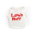 White Cotton Pet T-Shirt | Breathable, Unisex | XS–L