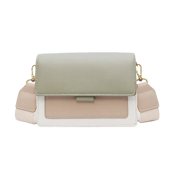 Wide Strap with Chain Handbags Women's square Shoulder Bags