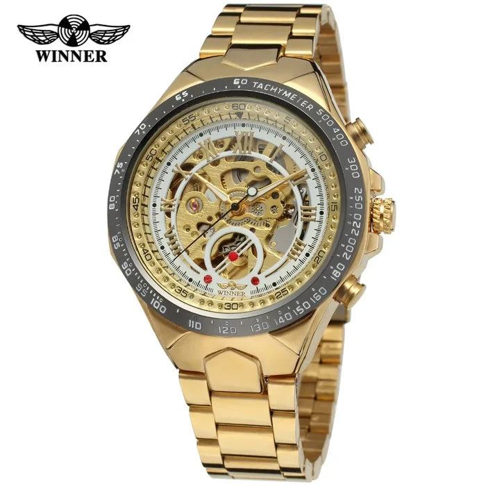 Winner Luxury Gold Black Automatic Men's Watch