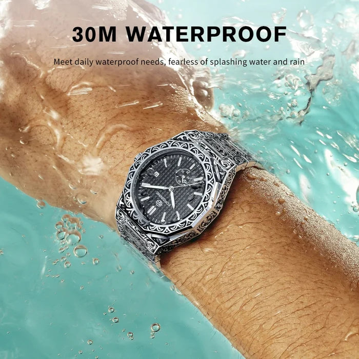 WINNER Men's Automatic Sport Watch - Stainless Steel