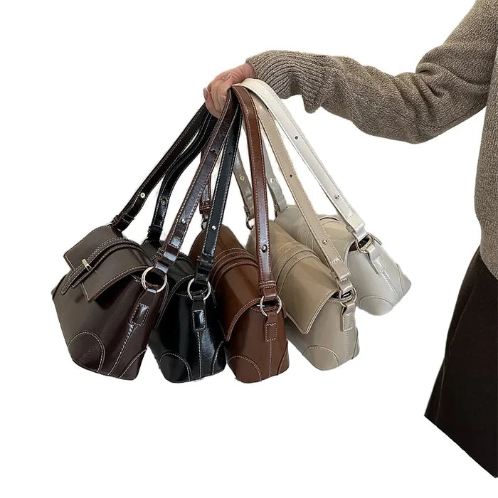 Women's Fashion Autumn Waterproof PU Leather Shoulder Bag