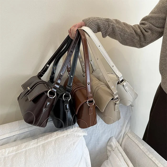 Women's Fashion Autumn Waterproof PU Leather Shoulder Bag