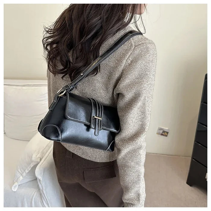 Women's Fashion Autumn Waterproof PU Leather Shoulder Bag