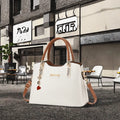 Women's PU Leather Handbag Set - Tote & Crossbody