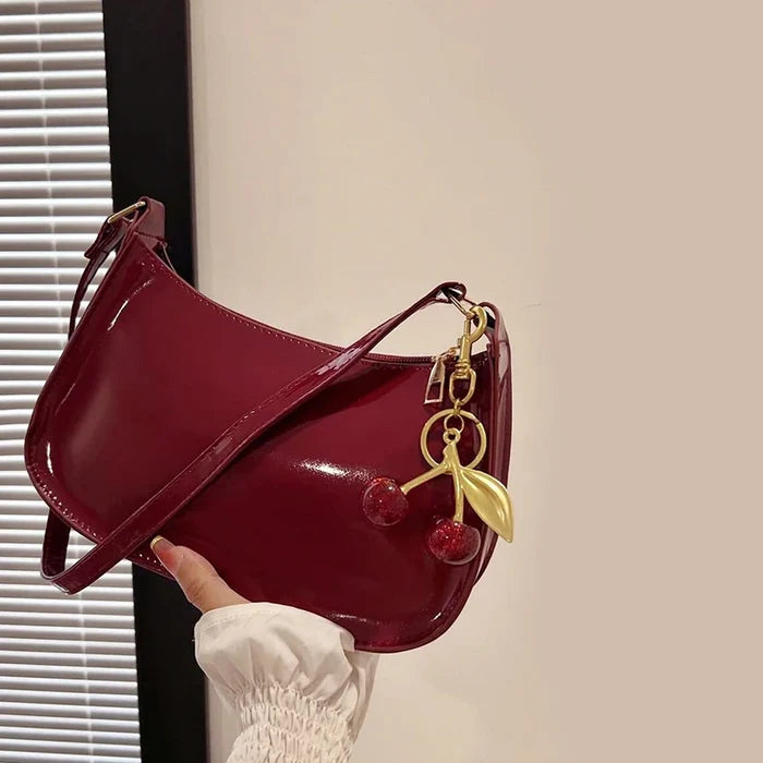 Women's PU Leather Handbag Single Strap Polyester Versatile Fashion