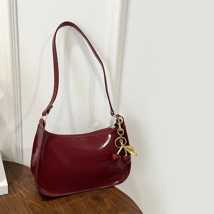 Women's PU Leather Handbag Single Strap Polyester Versatile Fashion