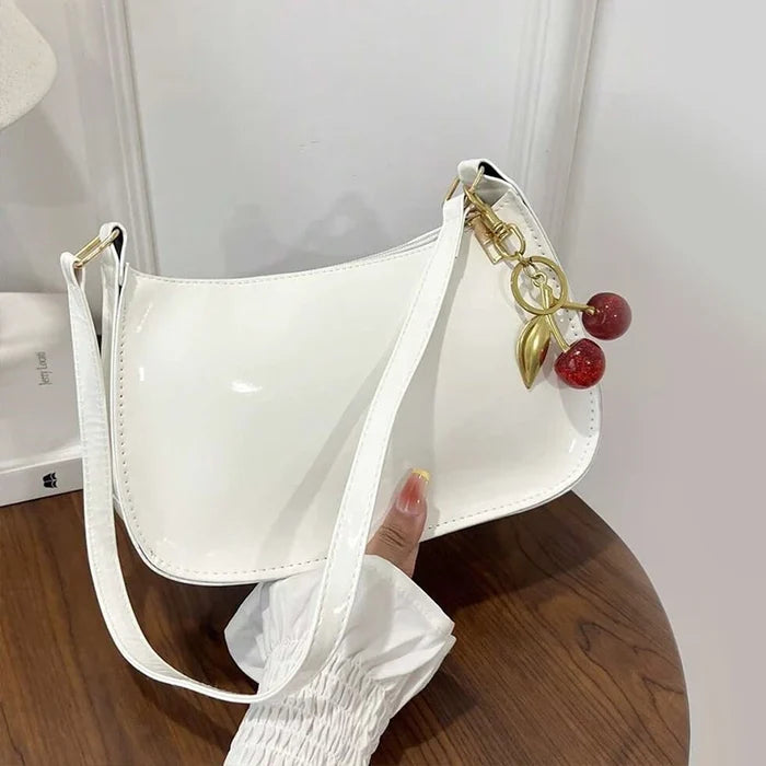 Women's PU Leather Handbag Single Strap Polyester Versatile Fashion