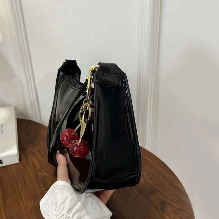 Women's PU Leather Handbag Single Strap Polyester Versatile Fashion