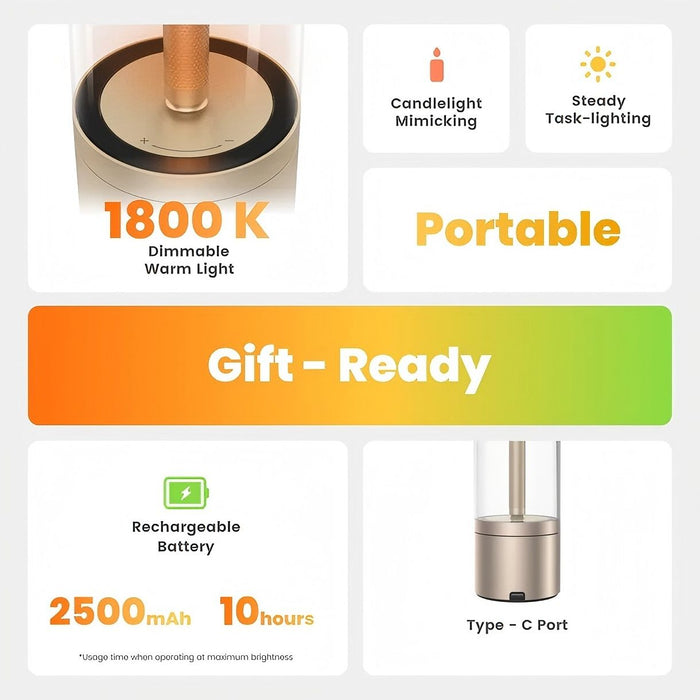 Yeelight LED 16-Color Night Light Touch & App Control Minimalist Bedroom Atmosphere Lamp – White