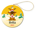 Yellow Snow Round Decoration